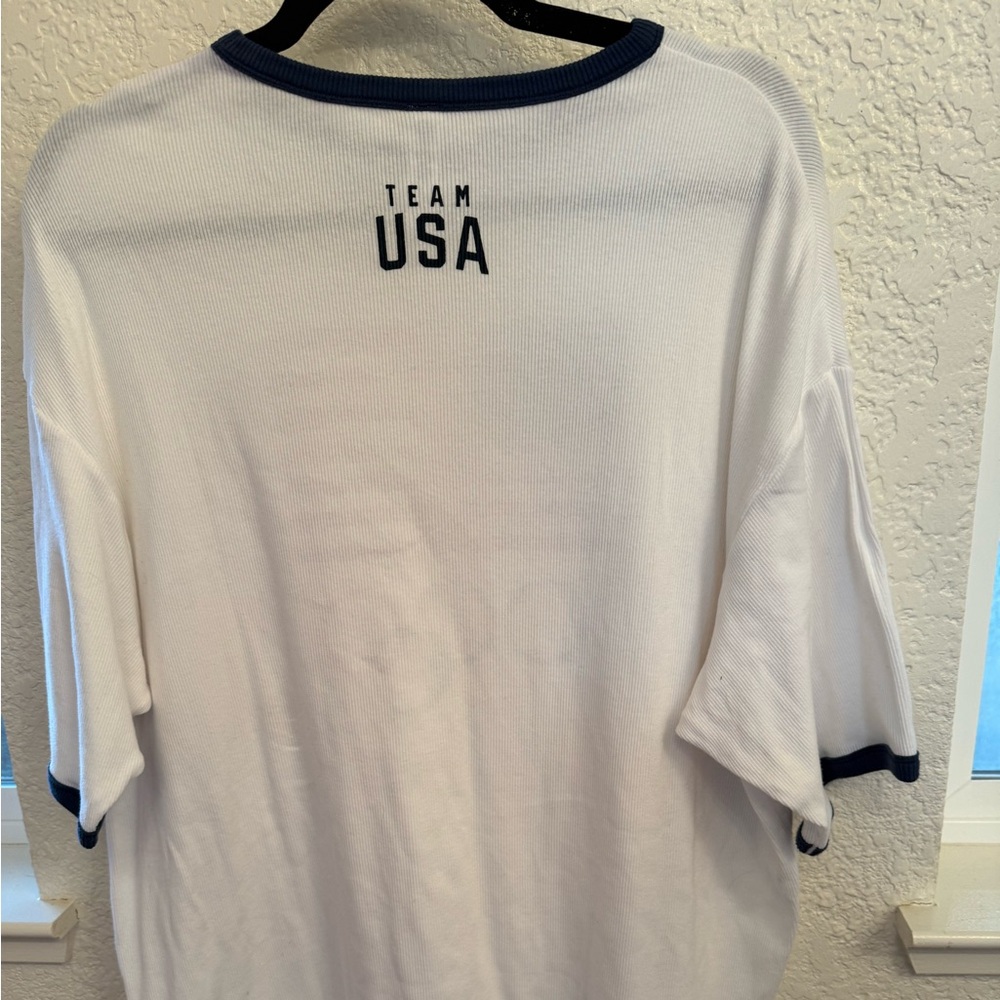 TEAM 2024 USA Olympics Paris Official Cotton Ribbed Olympic T-Shirt Mimi Dress - Picture 9 of 14